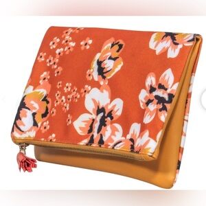 RACHEL PALLY ORANGE /YELLOW CLUTCH BAG.